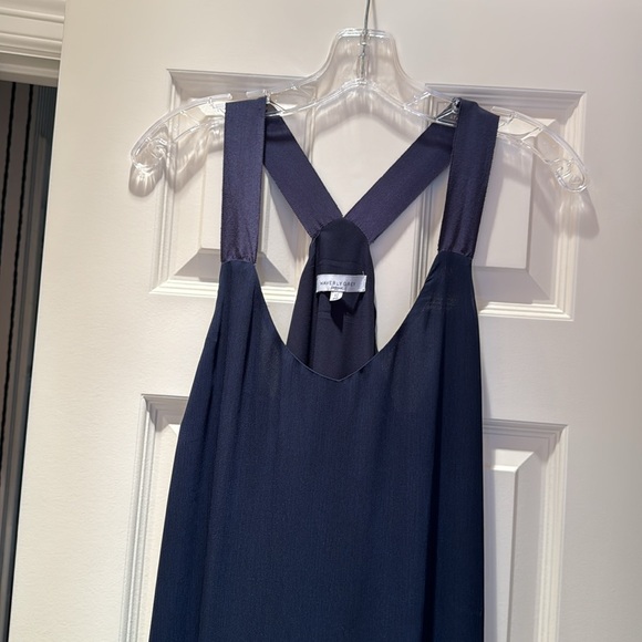 Navy size 12 chiffon beautiful light halter dress - Picture 10 of 11